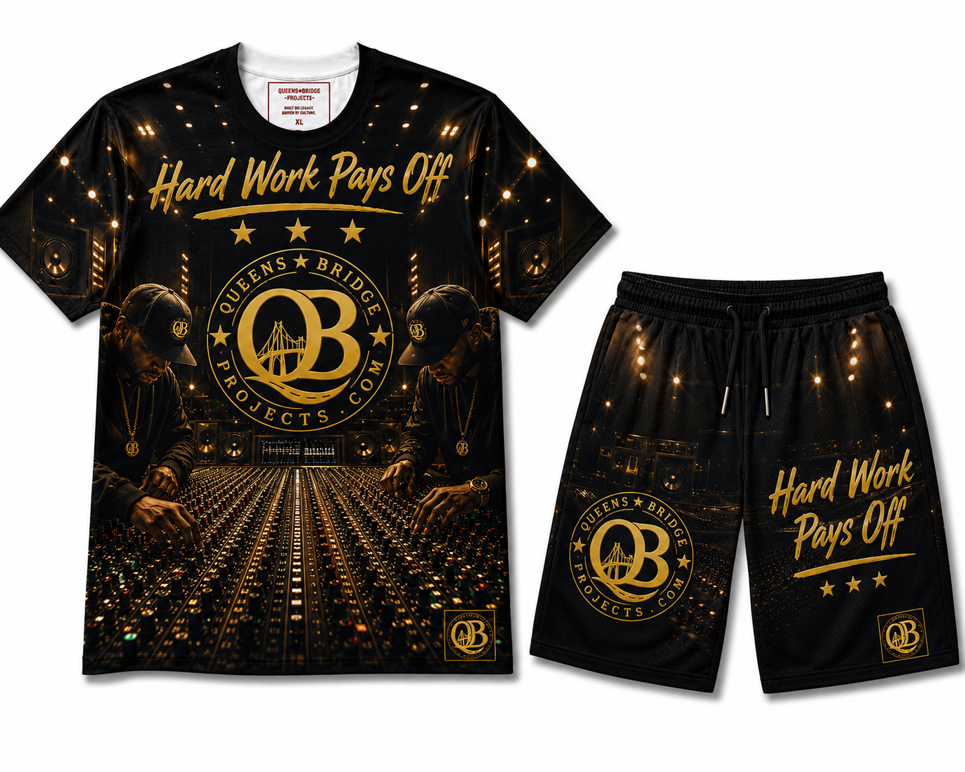 HARD WORK PAYS OFF BLACK AND VENETIAN GOLD